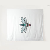 Dragonfly PixelChristmas - Funny Dragonfly Wandteppich (Vorderseite (Horizontal))