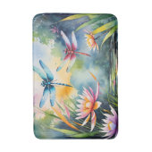 Dragonfly Pond Lili Pads Drachenfliegen Badematte (Vorderseite Vertikal)