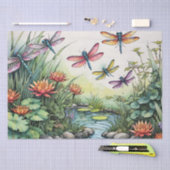Dragonfly Pond Lili Pads Drachenfliegen Seidenpapier (Handwerk)