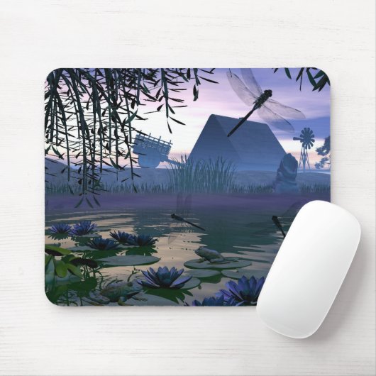 Dragonfly Pond Mousepad (Mit Mouse)