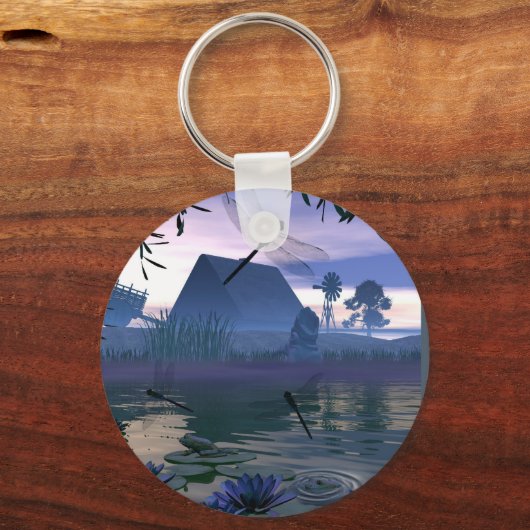 Dragonfly Pond Schlüsselanhänger (Vorderseite)