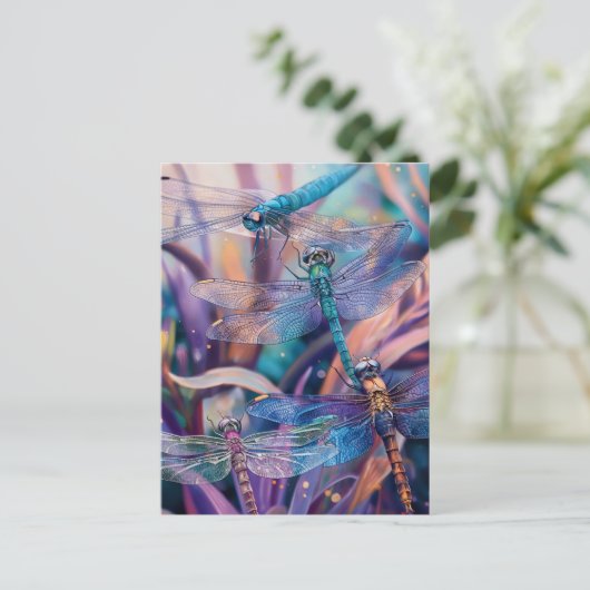 Dragonfly Postkarte (Stehend Vorderseite)