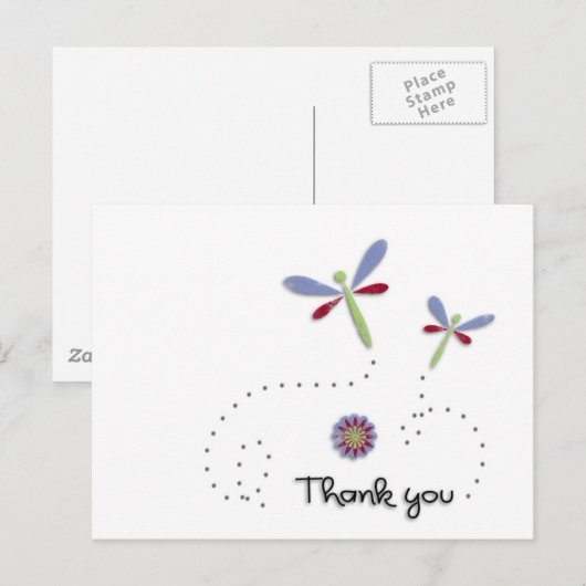 Dragonfly Postkarte (Vorne/Hinten)