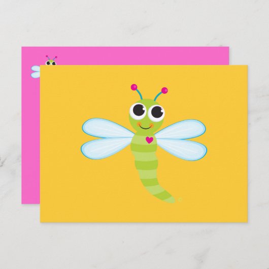 Dragonfly Postkarte (Vorne/Hinten)