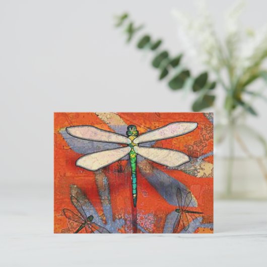 Dragonfly Postkarte (Stehend Vorderseite)