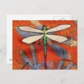 Dragonfly Postkarte (Vorne/Hinten)