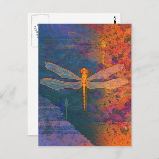 Dragonfly Postkarte (Vorne/Hinten)