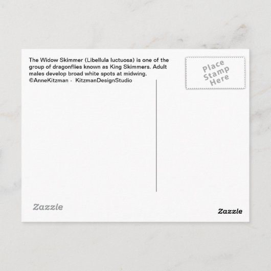 Dragonfly Postkarte (Rückseite)