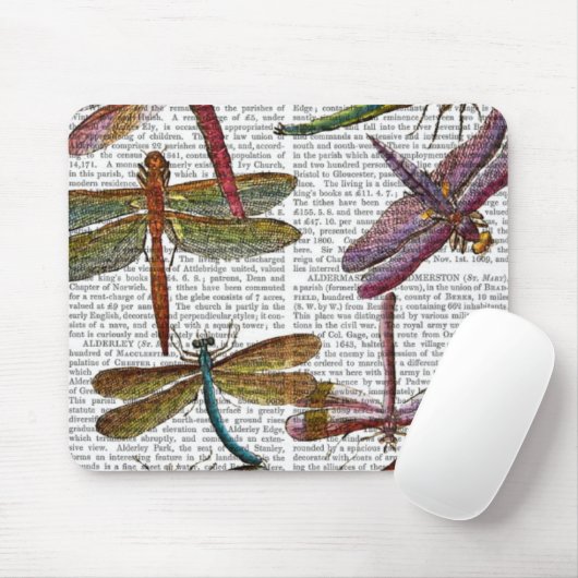 Dragonfly Print 3 Mousepad (Mit Mouse)