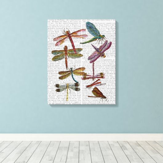 Dragonfly Print 4 Leinwanddruck (Insitu (Holzboden))
