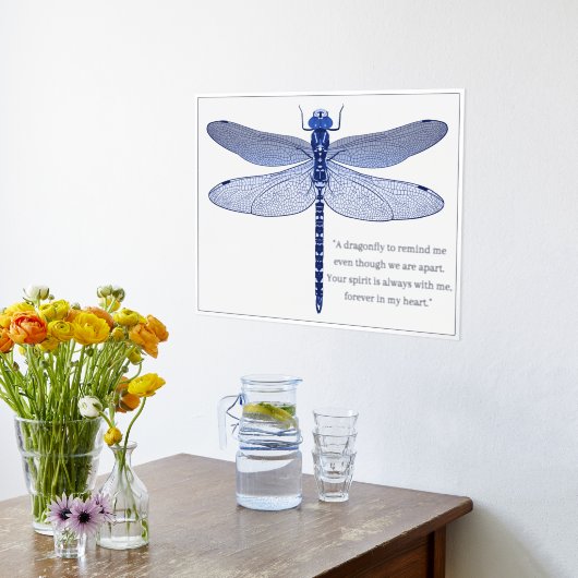 Dragonfly Print mit Foulkatzifferplakat Foliendrucke (Ablage(Küche))