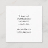 Dragonfly Quadratische Visitenkarte (Rückseite)