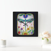 Dragonfly Quadratische Wanduhr (Zuhause)