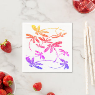 Dragonfly Rainbow Serviette