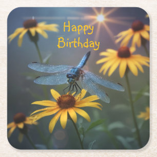 Dragonfly Rechteckiger Pappuntersetzer
