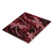 Dragonfly Red Haze Fliese (Seite)