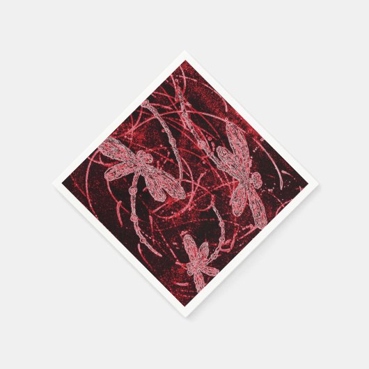 Dragonfly Red Haze Serviette (Ecke)