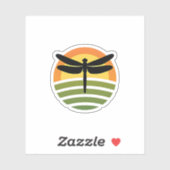 Dragonfly Retro (1) Aufkleber (Blatt)