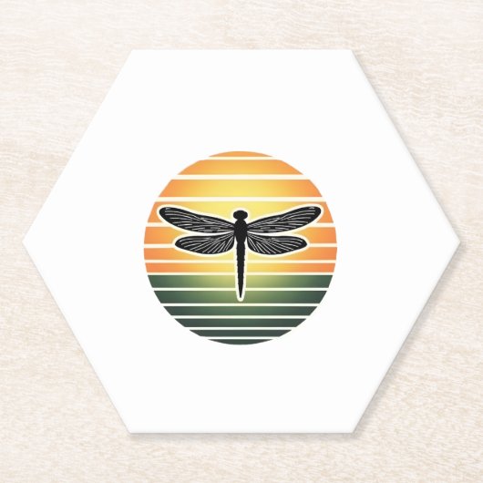 Dragonfly Retro (3) Untersetzer (Vorderseite)