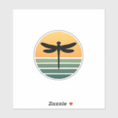 Dragonfly Retro (4) Aufkleber (Blatt)