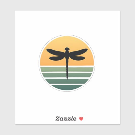 Dragonfly Retro (4) Aufkleber (Blatt)