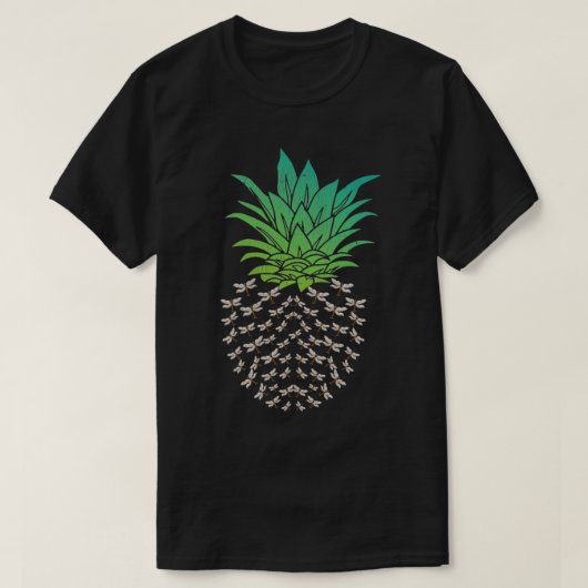 Dragonfly Retro Ananas T-Shirt (Design vorne)