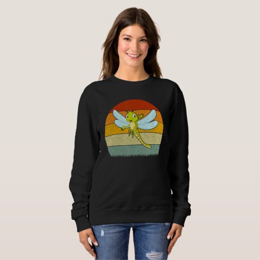 Dragonfly Retro Style Vintage Sweatshirt (Vorne ganz)