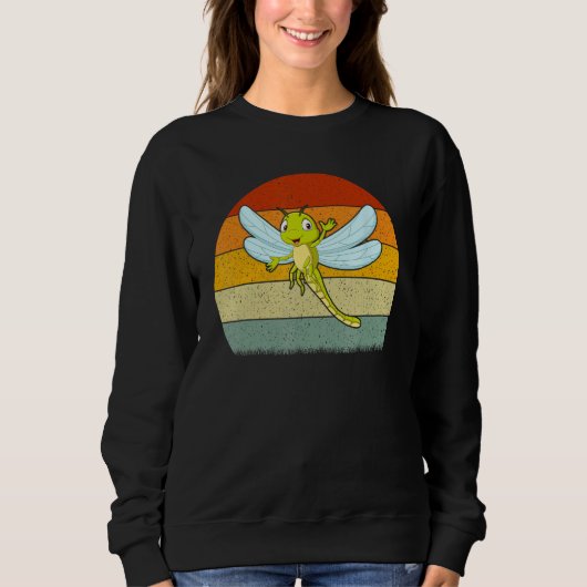 Dragonfly Retro Style Vintage Sweatshirt (Vorderseite)