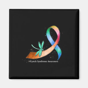 Dragonfly Ribbon Lynch-Syndrom Aufklärungsgeschenk Magnet