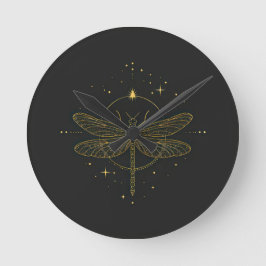 Dragonfly Runde Wanduhr