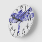 Dragonfly Runde Wanduhr (Winkel)