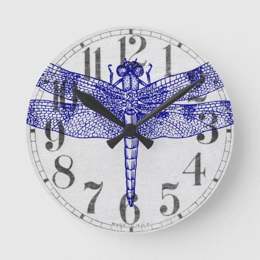 Dragonfly Runde Wanduhr (Vorderseite)