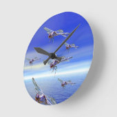 Dragonfly Runde Wanduhr (Winkel)