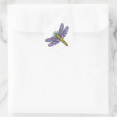 Dragonfly Runder Aufkleber (Tasche)