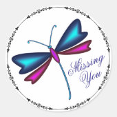 Dragonfly Runder Aufkleber (Vorderseite)