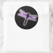 Dragonfly Runder Aufkleber (Tasche)