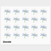 Dragonfly Runder Aufkleber (Blatt)