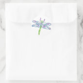 Dragonfly Runder Aufkleber (Tasche)