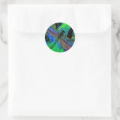 Dragonfly Runder Aufkleber (Tasche)