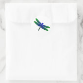 Dragonfly Runder Aufkleber (Tasche)