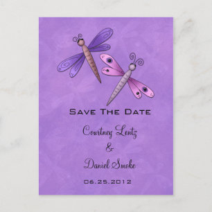 Dragonfly Save the Date Ankündigungspostkarte