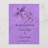 Dragonfly Save the Date Ankündigungspostkarte (Vorderseite)