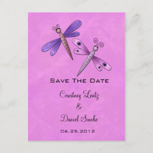 Dragonfly Save the Date Ankündigungspostkarte