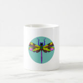 Dragonfly Schöne, bunt und verziert Kaffeetasse (Mittel)