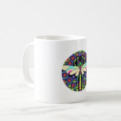 Dragonfly Schöne, bunt und verziert Kaffeetasse (Vorderseite Links)