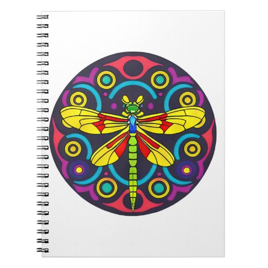 Dragonfly Schöne, bunt und verziert Notizblock (Vorderseite)