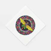 Dragonfly Schöne, bunt und verziert Serviette (Ecke)