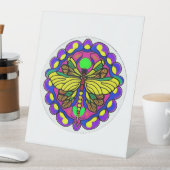 Dragonfly Schöne, bunt und verziert Sockelschild (In Situ)