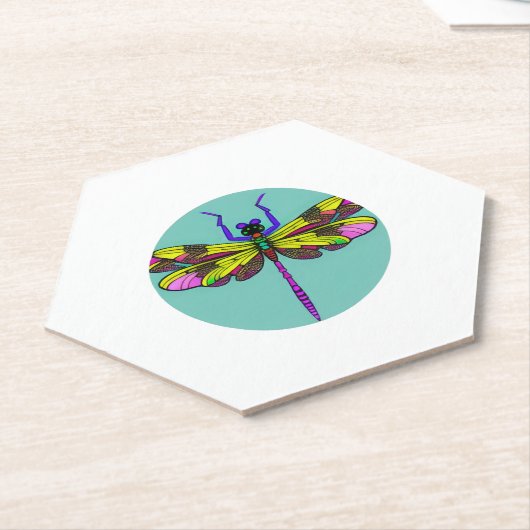 Dragonfly Schöne, bunt und verziert Untersetzer (angewinkelt)