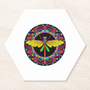 Dragonfly Schöne, bunt und verziert Untersetzer